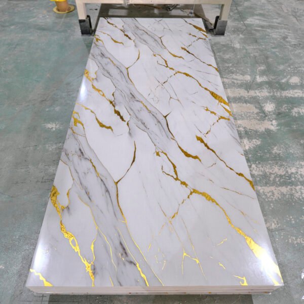 _DSF4945 UV Marble PVC Wall Panels With Metallic Veins