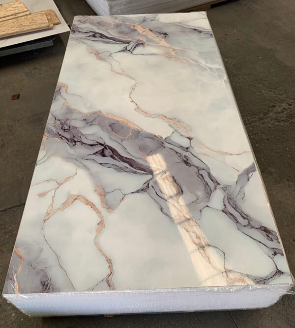 PVC Waterproof High Gloss PVC Marble Sheet 3D Wall Panel