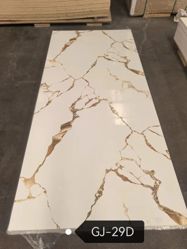 PVC Waterproof High Gloss PVC Marble Sheet 3D Wall Panel