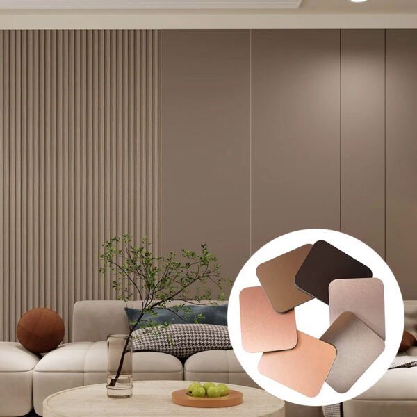 Bamboo Charcoal Wall Panel Modern Metal Plate Mirror Wood Veneer Wall Panel Bamboo Charcoal Board