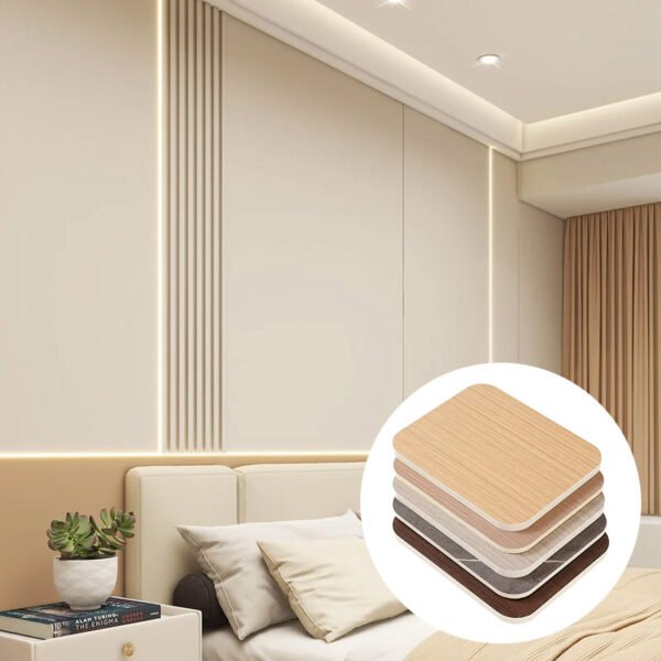Pet Marbled Bamboo Charcoal Fiber Flat Wall Panel Wpc Wood Veneer Wall Panel Pvc Foam Board