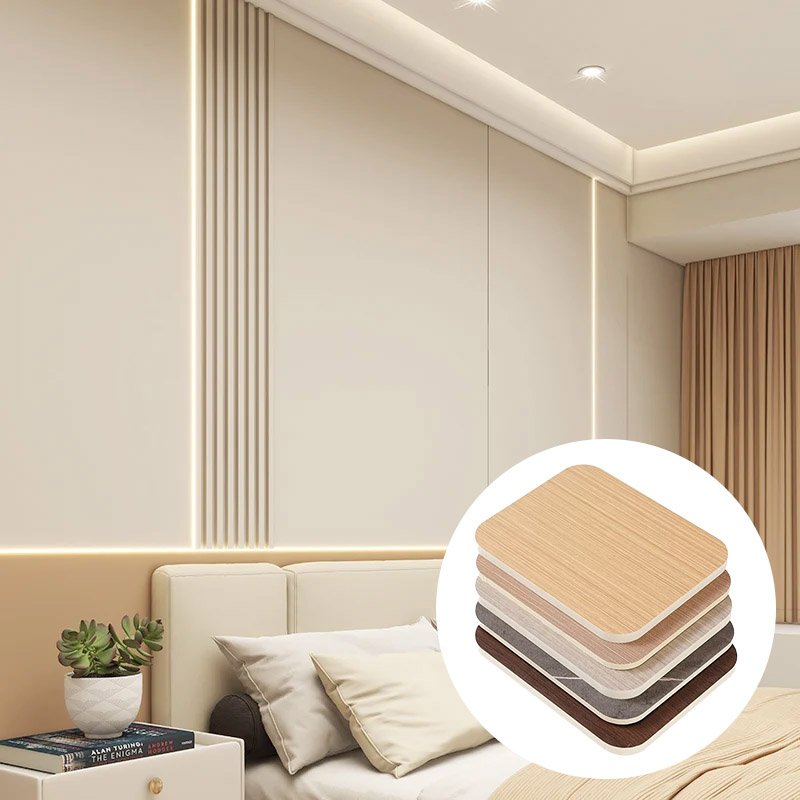 Pet Marbled Bamboo Charcoal Fiber Flat Wall Panel Wpc Wood Veneer Wall Panel Pvc Foam Board