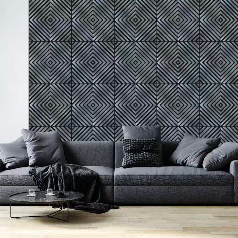 Dark Diamond Geometric Acoustic Wall Panels: Bold Design Meets Noise Control