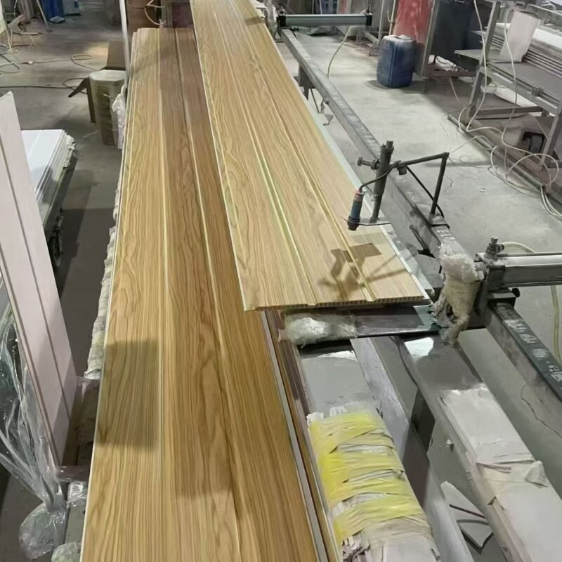 Light Oak Wood-Grain PVC Ceiling & Wall Panels – Waterproof & Easy Installation