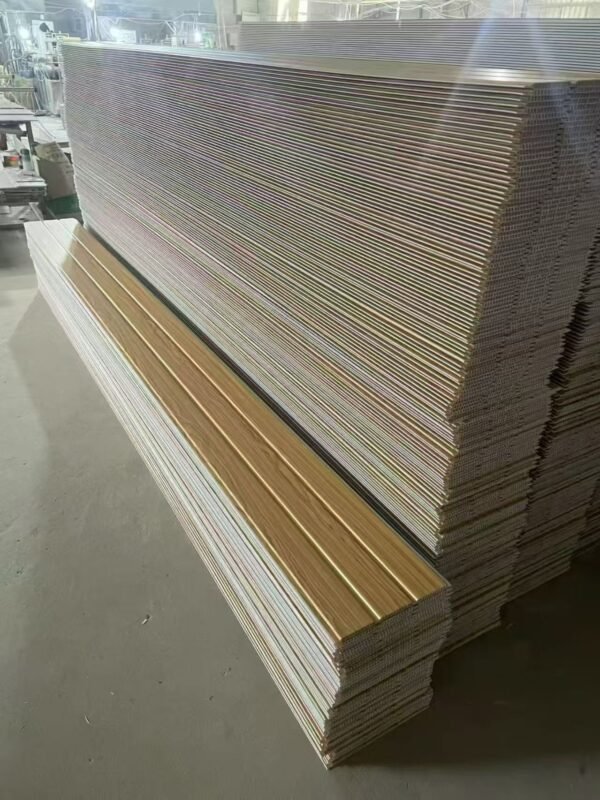 Light Oak Wood-Grain PVC Ceiling & Wall Panels – Waterproof & Easy Installation