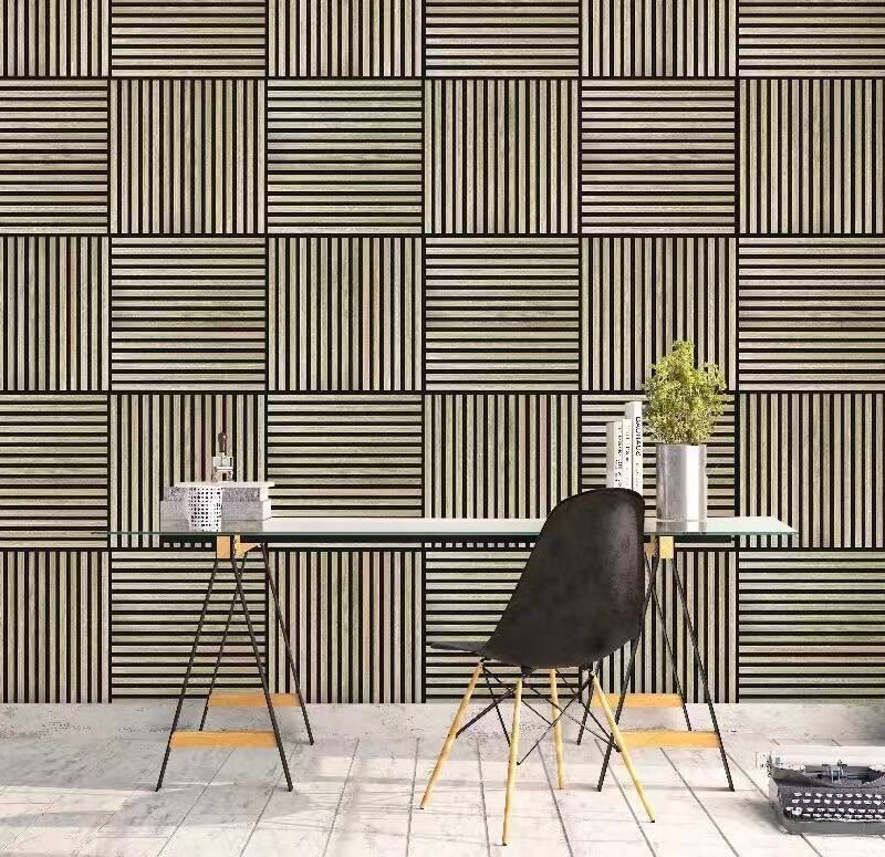 Checkerboard Stripe Acoustic Wall Panels: Modern Geometric Style Meets Function