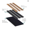 Light Oak Linear Slat Acoustic Wall Panels