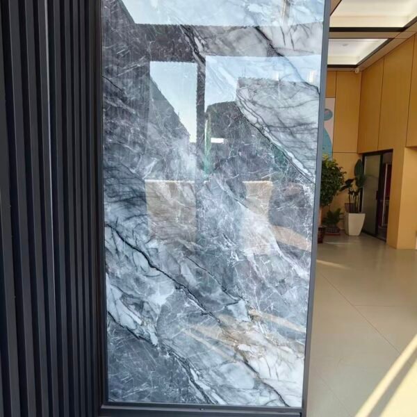 aff5fbd2de1a4ec8610c9ceaea801728 Deep Grey & White Vein Marble-Effect Wall Panels – High-Gloss Bold Luxury Cladding