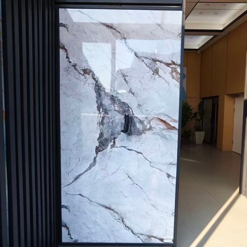 d54700d8bfd34f585288223b483fd99d Calacatta Grey & Brown Vein Marble-Effect Wall Panels – High-Gloss Modern Cladding