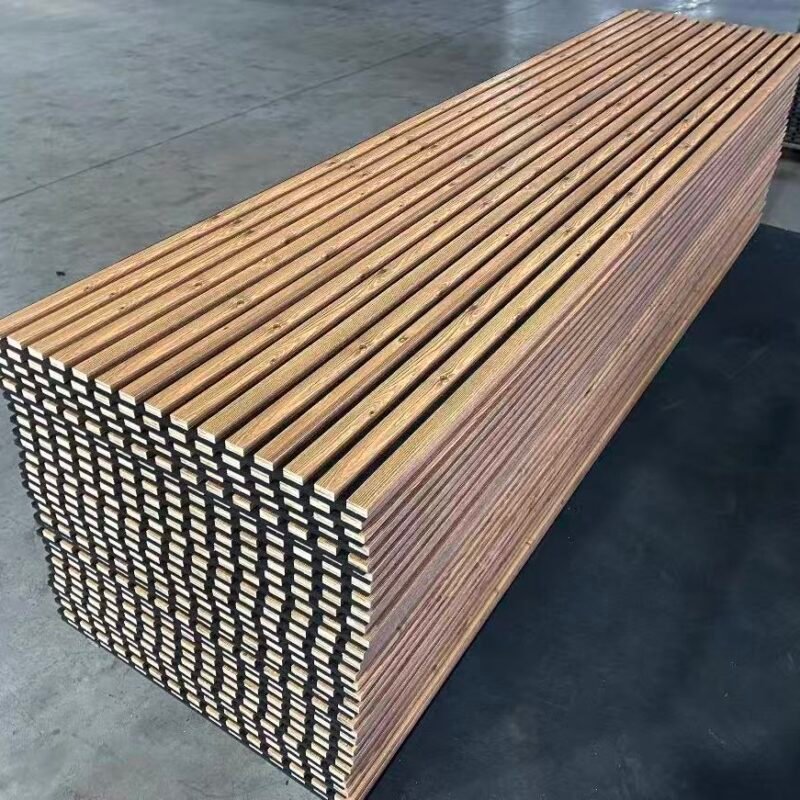 Natural Light Oak Linear Slat Acoustic Wall Panels (Bulk Pack)