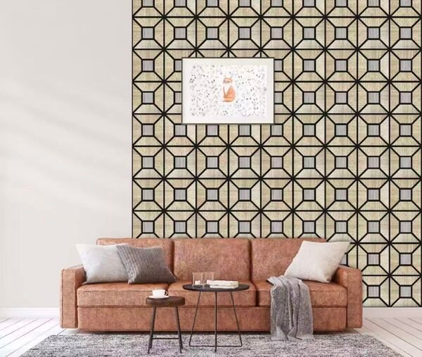 f1571acf26f29158a7ef1cd7d01fd450 Light Neutral Geometric Lattice Acoustic Wall Panels: Sophisticated Style Meets Function