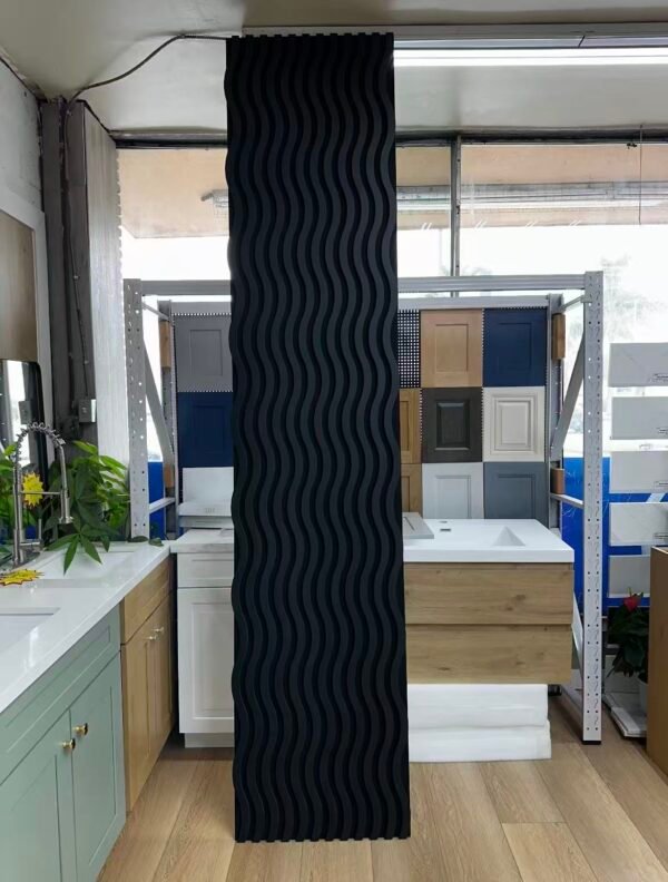 Black Wave Pattern Acoustic Wall Panels: Bold Modern Style Meets Function