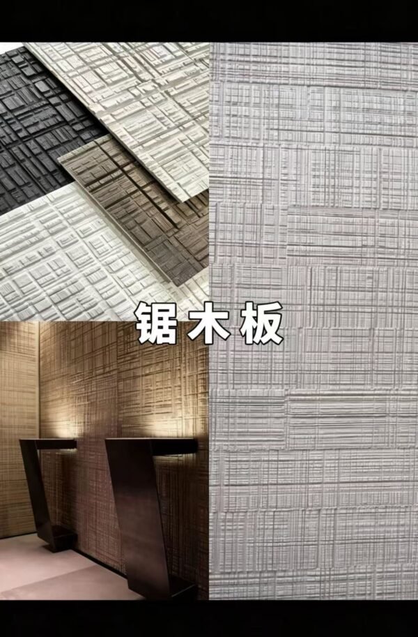 Flexible Wood-Cut Texture Soft Ceramic Wall Panels – Rustic Sawtooth Wood Grain Cladding