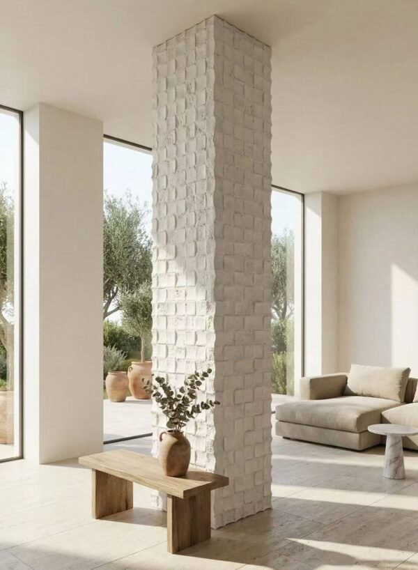 Flexible 3D Woven Grid Soft Ceramic Wall Panels – Tactical Checkerboard Cladding