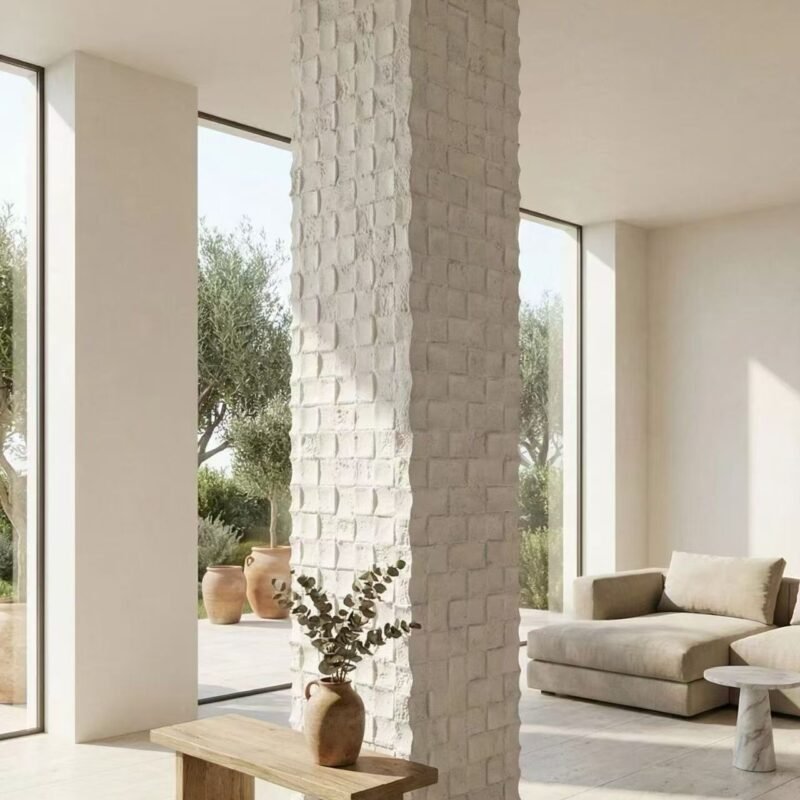 Flexible 3D Woven Grid Soft Ceramic Wall Panels – Tactical Checkerboard Cladding