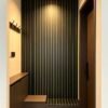 Black & Gold Linear PVC Wall Panels – Modern Fluted Feature Wall Cladding