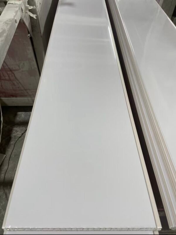 Glossy White PVC Wall & Ceiling Panels – Waterproof Interlocking Cladding