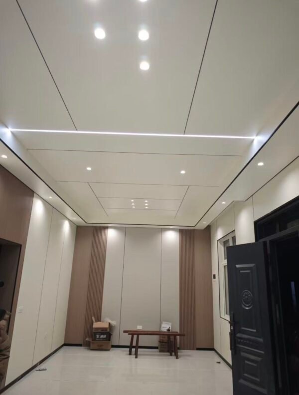 Matte White WPC Wall & Ceiling Panels – Seamless Interlocking Cladding