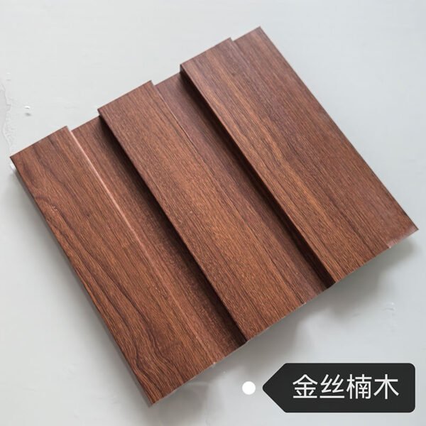 Golden Phoebe Grain WPC Decorative Grooved Wall Grille | Shandong Ding'en Wood Products Co.,Ltd, Size:195×12mm, Custom Cut Length:2.44m/2.8m/2.9m Available