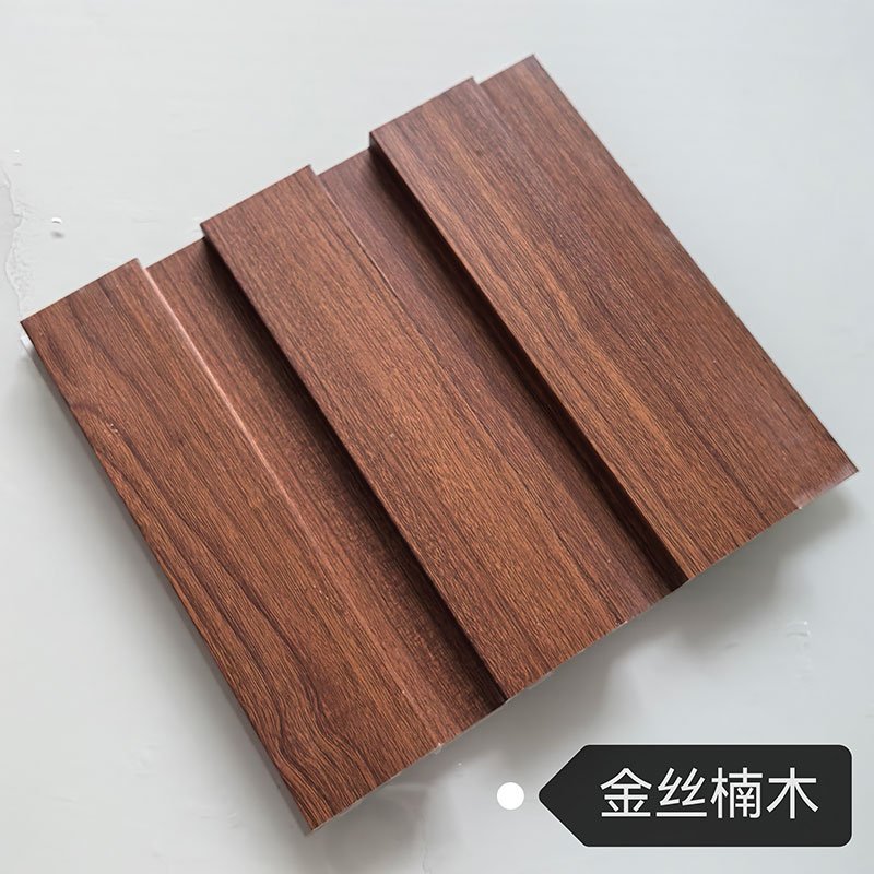 Golden Phoebe Grain WPC Decorative Grooved Wall Grille | Shandong Ding'en Wood Products Co.,Ltd, Size:195×12mm, Custom Cut Length:2.44m/2.8m/2.9m Available
