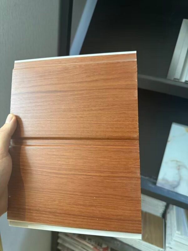 Double Horizontal Groove Wood Grain PVC Decorative Panel (Ceiling & Wall Dual-Purpose)