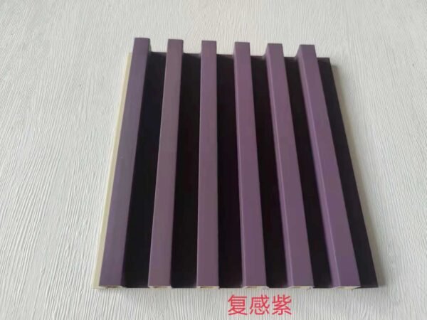 Lavender Purple Matte Solid 6 Groove Hollow WPC Wall Grille | Shandong Ding'en Wood Products Co.,Ltd, Custom Cut Length:2.44m/2.8m/2.9m Available