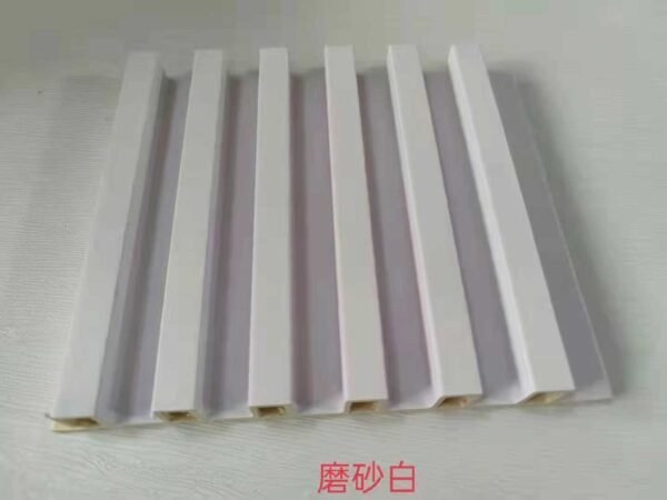Matte Pure White Solid Color 6 Groove Hollow WPC Wall Grille | Shandong Ding'en Wood Products Co.,Ltd, Custom Cut Length:2.44m/2.8m/2.9m Available