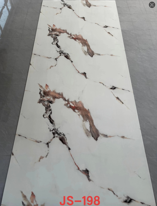 JS-198 White, Pink, Brown Splatter Marble Pattern PVC Wall Sticker | Shandong Ding'en Wood Products Co., Ltd., Available Sizes: 30×60/60×60/60×300/120×300 cm