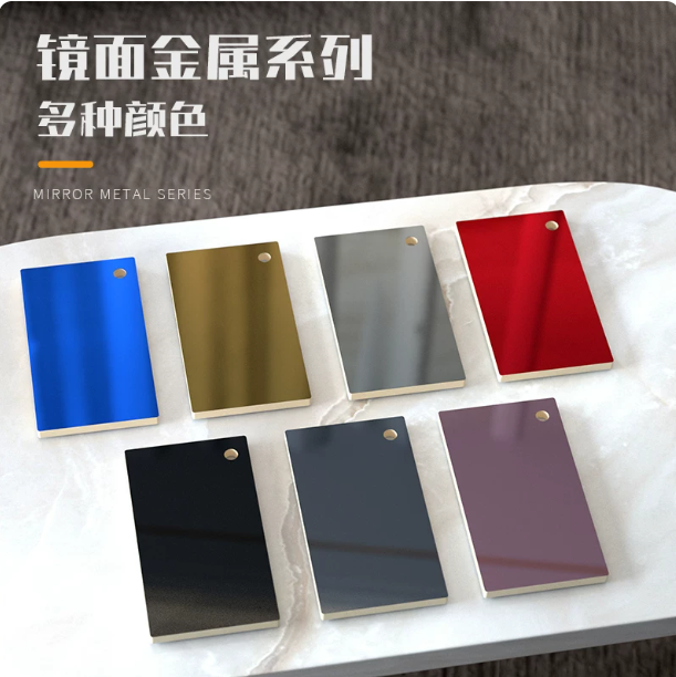 High Gloss Mirror Metallic Bamboo Charcoal Integrated Wall Panel Multiple Colors | Shandong Ding'en Wood Products Co.,Ltd, Custom Size & Thickness Available