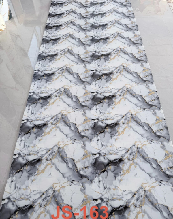 JS-163 Diamond Herringbone Pattern Black, Gray and Gold PVC Marble Wall Sticker | Shandong Ding'en Wood Products Co., Ltd., Available Sizes: 30×60/60×60/60×300/120×300 cm