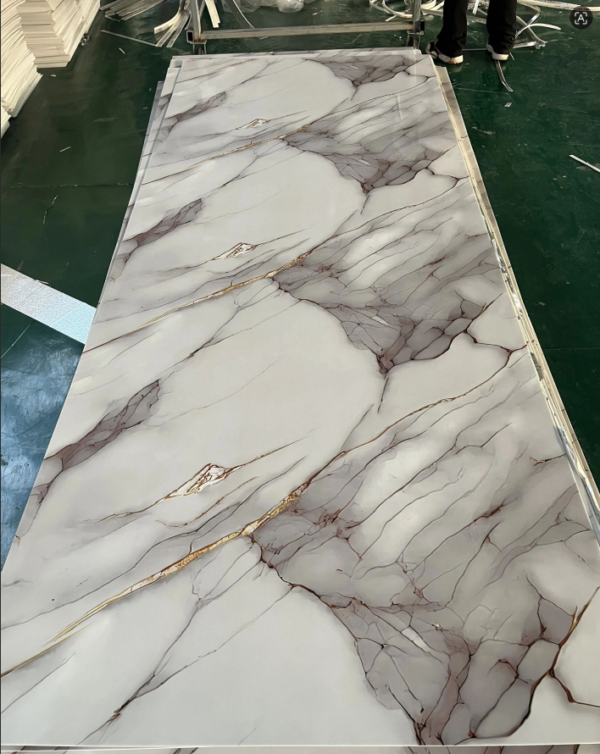 JS-85 White Background Natural Smoke Grey Cloud & Slim Golden Vein Self-Adhesive Marble Wall Sticker | Shandong Ding'en Wood Products Co.,Ltd, Sizes:30×60/60×60/60×300/120×300cm, Thickness 2.5mm/2.8mm/3mm Customizable