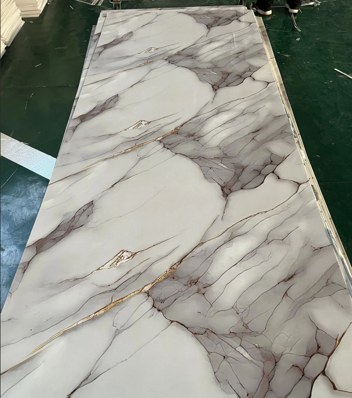 JS-85 White Background Natural Smoke Grey Cloud & Slim Golden Vein Self-Adhesive Marble Wall Sticker | Shandong Ding'en Wood Products Co.,Ltd, Sizes:30×60/60×60/60×300/120×300cm, Thickness 2.5mm/2.8mm/3mm Customizable