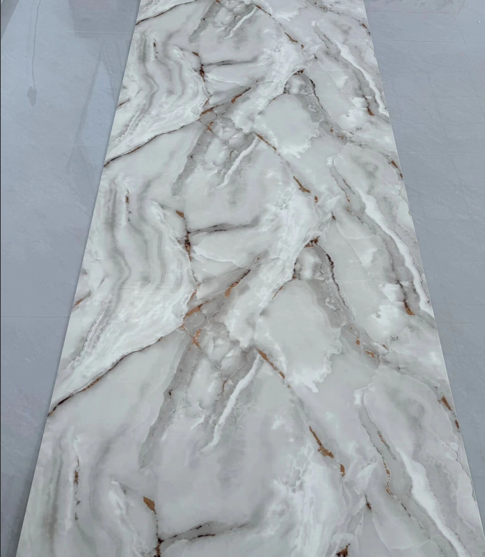 JS-240 White/Gray/Gold Pattern PVC Marble Wall Sticker | Shandong Ding'en Wood Products Co., Ltd. Available sizes: 30×60/60×60/60×300/120×300 cm