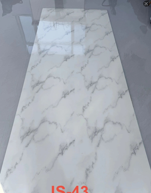 JS-43 Pure White Background Soft Smoke Grey Slim Natural Vein Self-Adhesive Marble Wall Sticker | Shandong Ding'en Wood Products Co.,Ltd, Sizes:30×60/60×60/60×300/120×300cm, Thickness 2.5mm/2.8mm/3mm Customizable