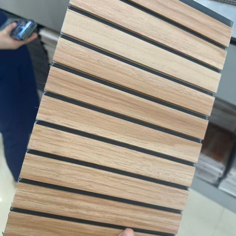 f0b1a3163a54fd251785b5bdbb66bdfb Multi Narrow Vertical Groove Black Strip Light Wood Grain Dual-Purpose PVC Panel (Wall & Ceiling)