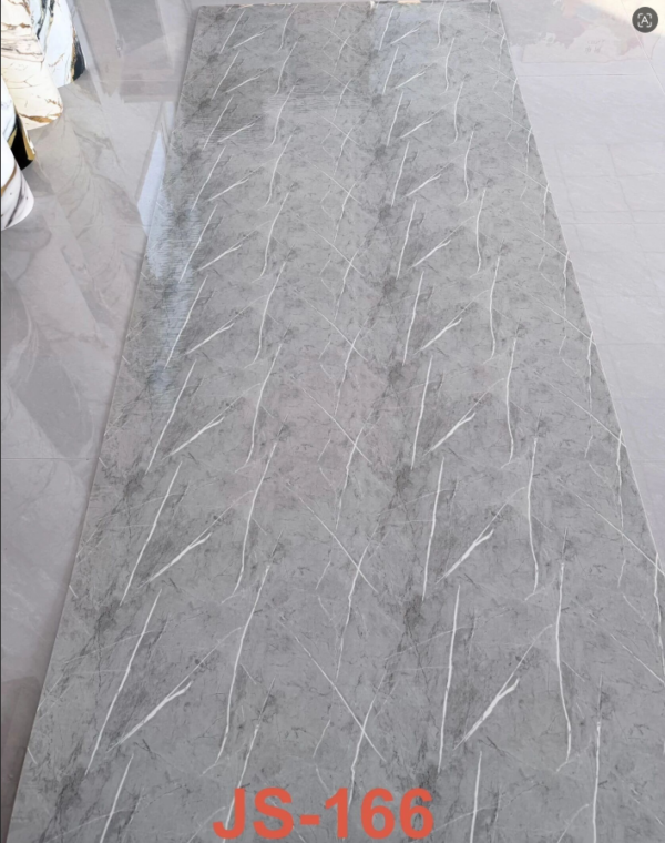 JS-166 Light Grey Thin Slant White Streak PVC Marble Wall sticker | Shandong Ding'en Wood Products Co.,Ltd, Available 30×60/60×60/60×300/120×300cm