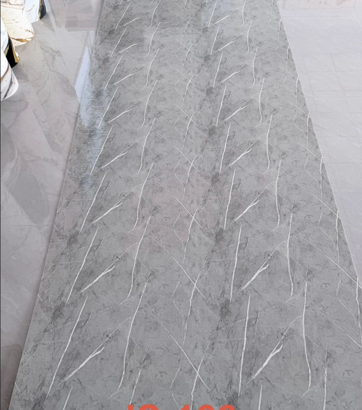 JS-166 Light Grey Thin Slant White Streak PVC Marble Wall sticker | Shandong Ding'en Wood Products Co.,Ltd, Available 30×60/60×60/60×300/120×300cm