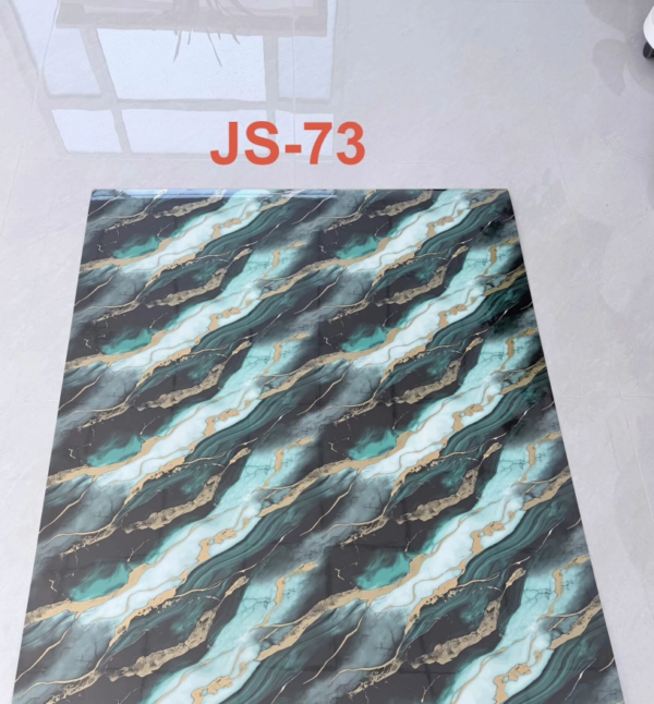 JS-73 Pure Black Background Irregular Emerald Green Wavy & Golden Vein Self-Adhesive Marble Wall Sticker | Shandong Ding'en Wood Products Co.,Ltd, Sizes:30×60/60×60/60×300/120×300cm, Thickness 2.5mm/2.8mm/3mm Customizable