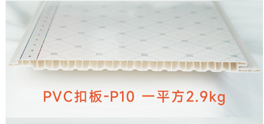 P10 Model Hollow Interlock PVC Ceiling Panel 2.9kg/㎡